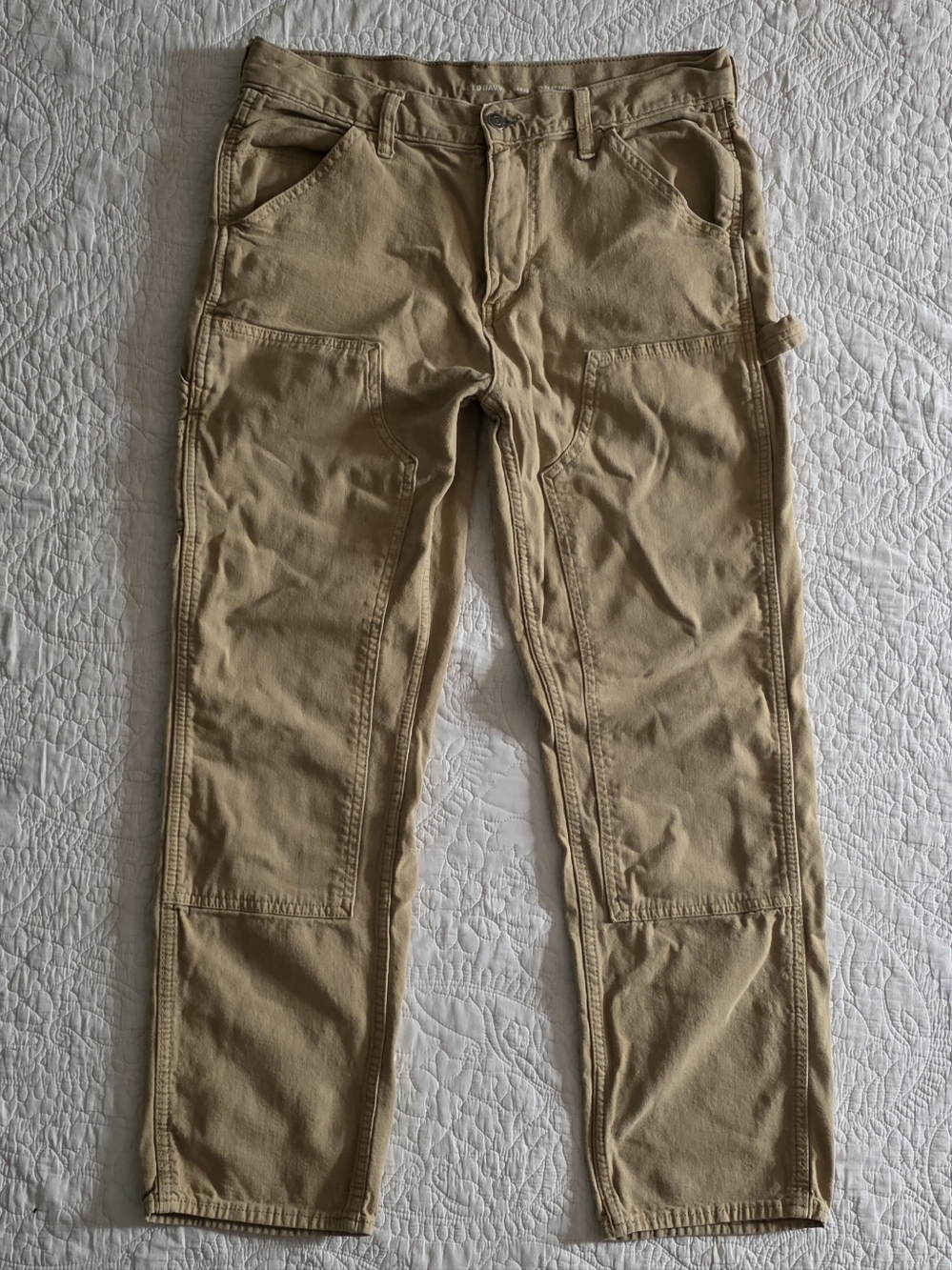 Old Navy Carpenter Pants Khaki Tan Men’s 34x32 Straight Leg